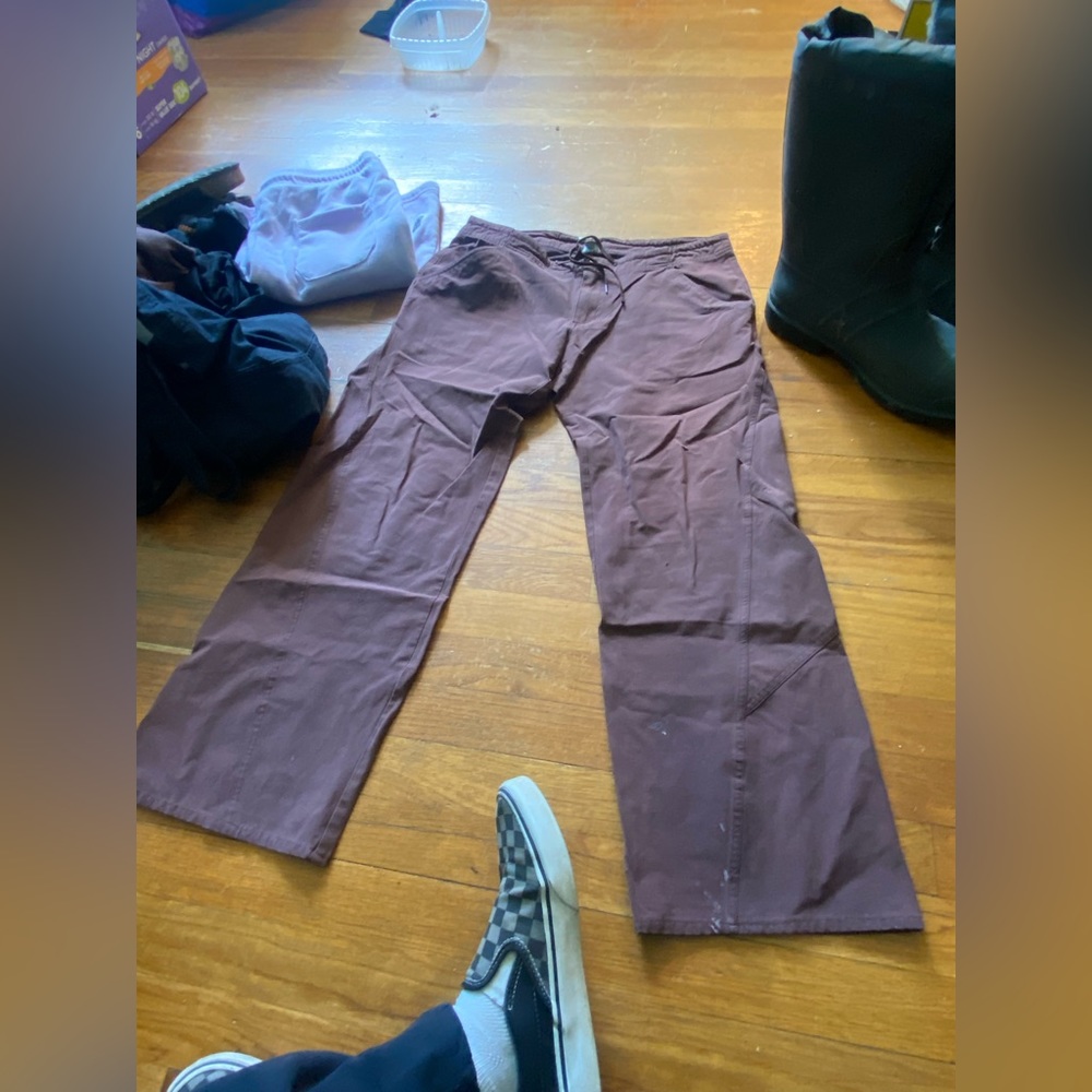 Artsy prana soft tie up flair pants